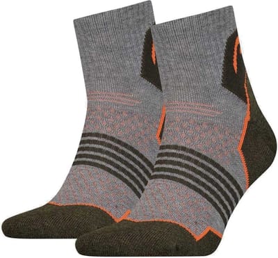 HEAD - 4-Pack - Hiking Kwart Sokken - Schokabsorptie Flexzone - Heren / Dames - groen - 35-38 - 701219909