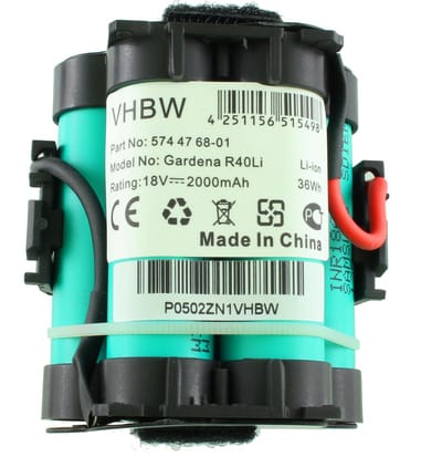 vhbw-accu compatibel met Flymo 1200R, 1200 R, 1200R 2013 grasmaaier, grasschaar, heggenschaar, tuingereedschap (2000mAh 18V Li-Ion)