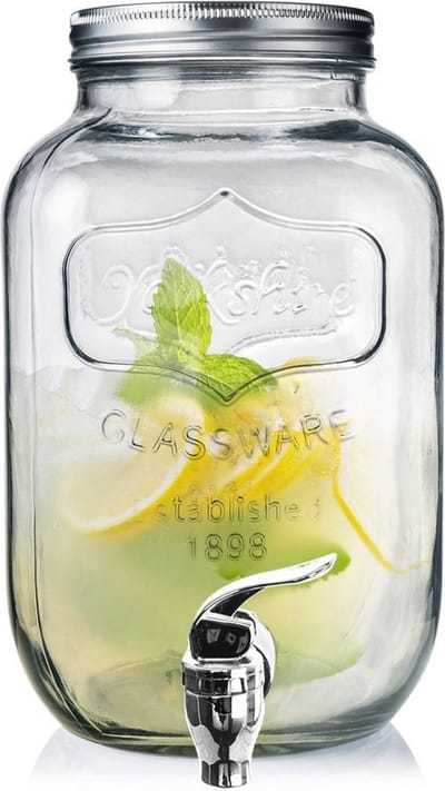 Drankdispenser met Kraan Glas 4 l - Kraantje - Limonadetap - Drank Dispenser - Limonadedispenser - Kan - Karaffe