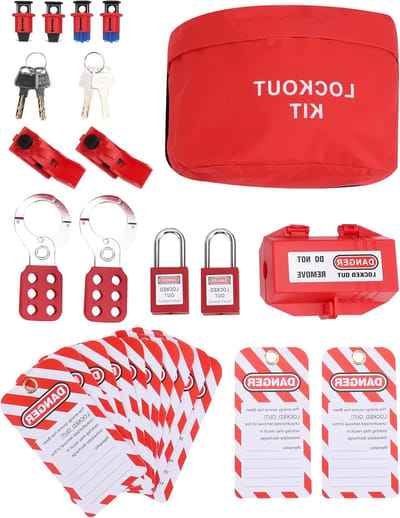 Complete Lockout Tagout Set voor Elektrische Circuitonderbrekers met Hangslot, Labels en Klemmen voor Veiligheid en Naleving in de Industrie