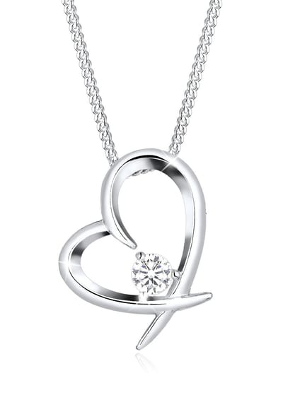 Elli Dames Ketting zirkonia kristallen - 925 sterling zilver
