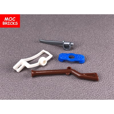 6 sets/partij MOC Blokken Piraat Vuursteen Musket Keizerlijke Soldaat Wapen Pistool 2561 Educatieve Figuren Blokken Kinderen Cadeaus Poppen gray