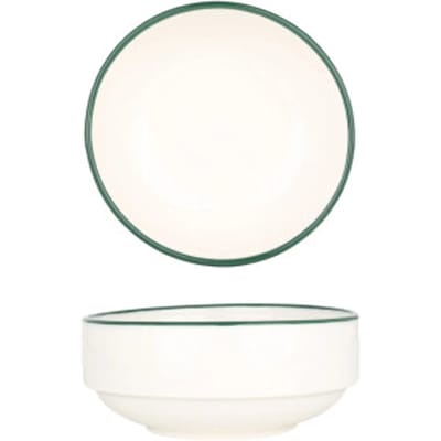 Rinart Serveerschaal - Green Edge - Porselein - 12 cm (340cc) - set van 2
