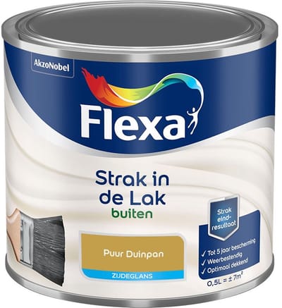 Flexa - Strak In De Lak Buitenlak Zijdeglans - Puur Duinpan - Mengverf - 500 Ml