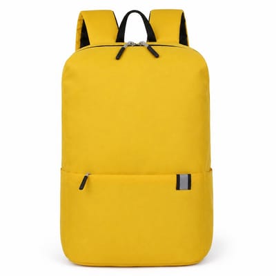 VHV-Kleurrijke Rugzak voor Dames - Lichtgewicht Casual Backpack voor Reizen en School - Waterbestendige Dagrugzak - Stijlvolle Studenten Tas - Geel - Compact Design