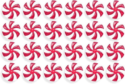 25 stuks Candy kerstboomversiering - rood wit - 25 mm - acryl - kerstslinger - doe-het-zelf - snoepversiering - kerstdecoratie - kerstboomdecoratie - hangers - Kerst-