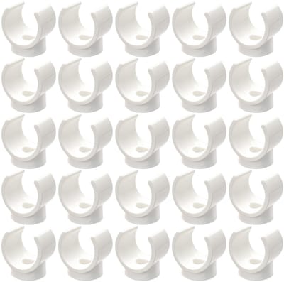 Dailygoods- Waterbuis Klemmen 25 Stuks - PVC - U-vormige Klemmen - Slanghouders - Buizenaccessoires - 16 mm Binnenmaat - Duurzaam en Robuust - Buisbeugels