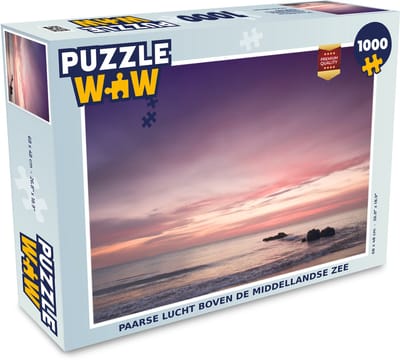 Puzzel Lucht - Paars - Zee - Legpuzzel - Puzzel 1000 stukjes volwassenen