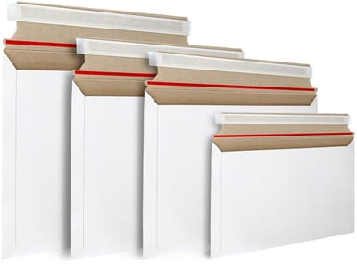 Dailygoods- Kartonnen Envelop 285x350 Mm - 25 Stuks - Witte Post Envelop - Zelfklevend - Verzendverpakking - Schokbestendig - Postenvelop