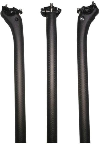 Dailygoods- Zadelpen 100% Koolstofvezel - 27,2/30,8/31,6 mm - 350/400 mm - Ultralicht - Corrosiebestendig - Klemontwerp - Fietszadel