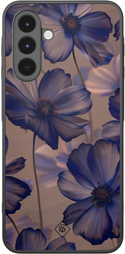 Casimoda® hoesje - Geschikt voor Samsung Galaxy A16 - Twilight Petals - Zwart TPU Backcover - Geometrisch patroon - Bruin/beige