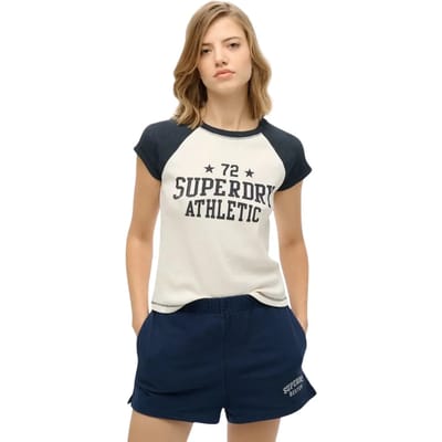 Superdry - Athletic Essentials T-shirt met raglan-kapmouwen - Dames - T-shirts