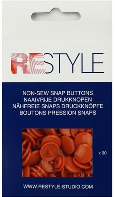 Naaivrije plastic drukknopen 12,4 mm, 30 stuks
