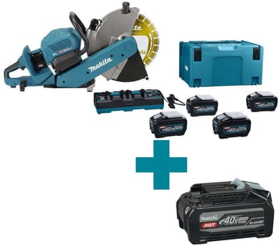 Makita CE002GT401X Accu Doorslijper 355mm 2 x AWS XGT 40V Max 5.0Ah (4st.)