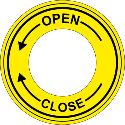 Open close sticker 50 mm - 10 stuks per kaart