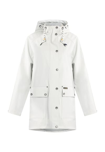 Schmuddelwedda Oversized mackintosh bridgeport Dames Grijs wit-280