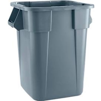 Vierkant afvalbak Brute Rubbermaid, 151 liter, 590 mm, grijs
