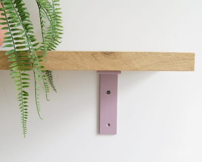 STERKSTAEL Ares Industriële Plankdrager Lila Mist - Stalen Wandplank Steun - Voor plank vanaf 20 cm tot 30 cm - Kleur Paars Violet - inclusief bevestigingsmateriaal - Poedercoating - Wandsteun - 1 stuk
