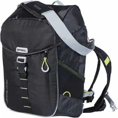 Basil Miles Fietsrugzak Nordlicht - Enkele fietstas - Zwart - 13 Liter