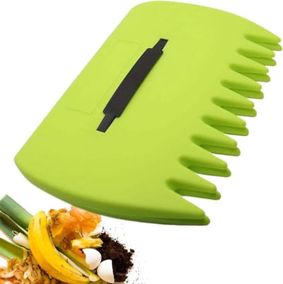 Bladvanger met hark - Bladklauwen tuingereedschap - Tuin reinigen - Klimaatbestendig materiaal - 27 cm breed - Groen