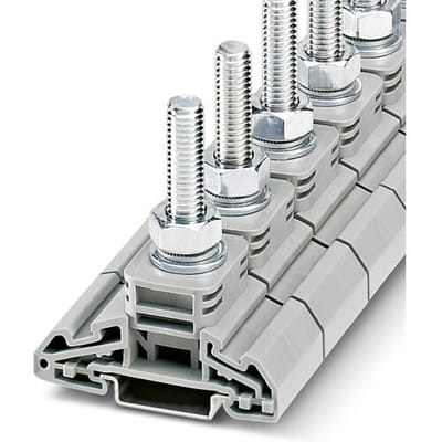 Phoenix Contact 3049408 Verbinder voor hoge stroomsterkten 32 mm Boutaansluiting Grijs 10 stuk(s)