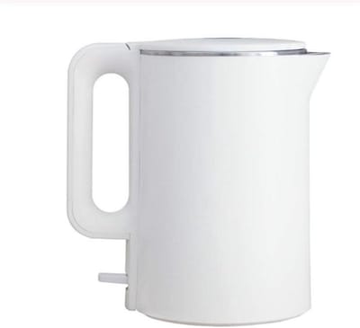 Waterkoker Roestvrij Staal - Theepot Reisketel - Snel Water Koken - Dubbelwandig Anti-verbranding - 1.8 Liter - Wit