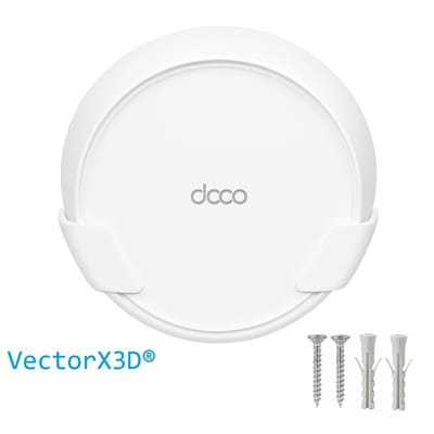 TP-Link Deco BE25 BE22 (BE5000) BE 25 22 Muur en Plafond Houder Wandhouder | Stevig En Hoge Kwaliteit | Muurbeugel | Wall Mount Beugel - Inclusief Bevestigingsmateriaal - Nederlands Ontwerp - Wit - VectorX3D®