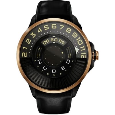 Nubeo Continuum Edelstaal Leer 45mm NB-6008-03
