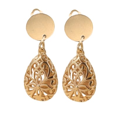 Clip oorbellen Goudkleur Yola 14K goudverguld 3.5 cm- geen gaatje- Charme Bijoux