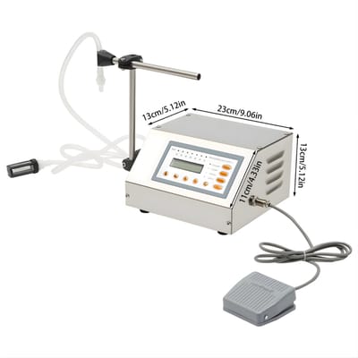Vloeistofvulmachine - Voor Cosmetica en Oliën - Automatische Flessenvuller met Digitale Controle - RVS en Kunststof