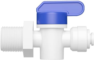 Dailygoods- Afsluiter met Quick Connect - Afsluitkraan - Waterfilter Fitting - 1/2" Draad - 1/4" Aansluiting - Schokbestendig en goed afsluitend - Waterafsluiter