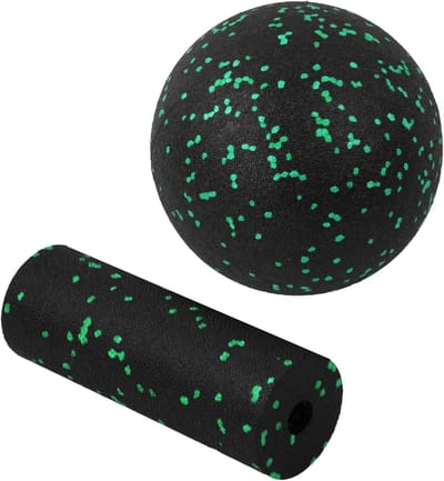 Fascia Roller Set met Mini Fascia Roller en 12 cm Massagebal voor Effectieve Zelfmassage en Pijnverlichting