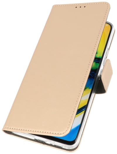 Booktype Telefoonhoesjes - Bookcase Hoesje - Wallet Case - Geschikt voor Samsung Galaxy A21 - Goud