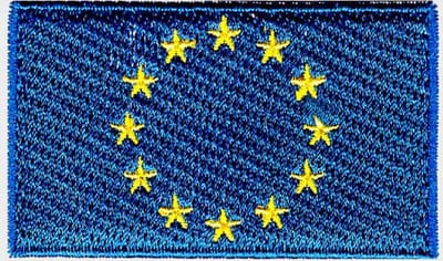 Patchy® – Vlag van de Europese Unie Strijk Embleem Patch 6.5 x 4 cm