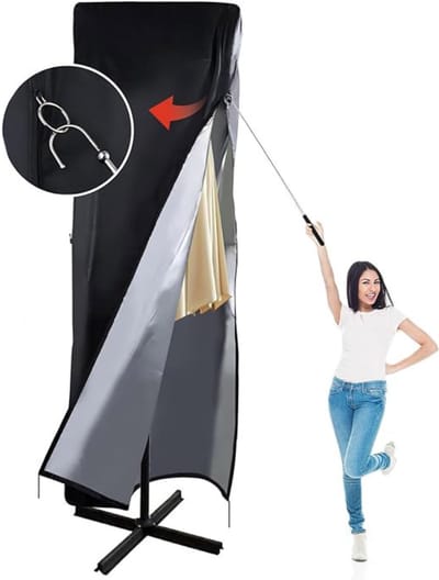 CRLYN® Parasolhoes voor Zweefparasol - Parasol hoes Staande Parasol - Zwart