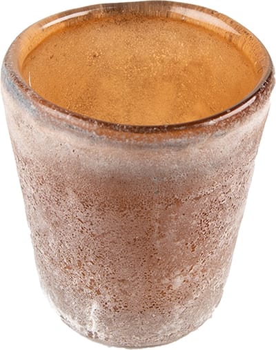 Clayre & Eef Theelichthouder Ø 7x10 cm Bruin Glas