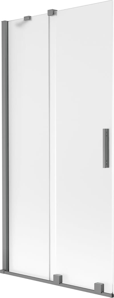 Mexen Velar 2-delige schuifbare badwand 90 x 150 cm, ijs, geweer metaal - 896-090-000-31-95
