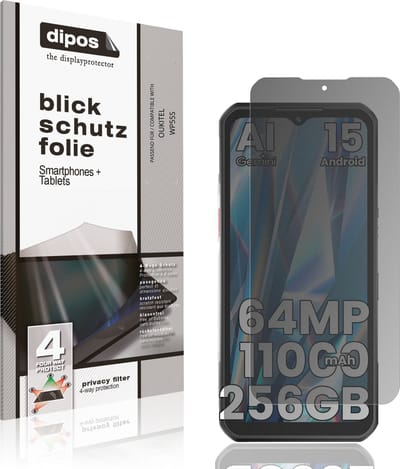 dipos – Matte Privacy Screenprotector geschikt voor OUKITEL WP55S | Anti-Spy Beschermfolie