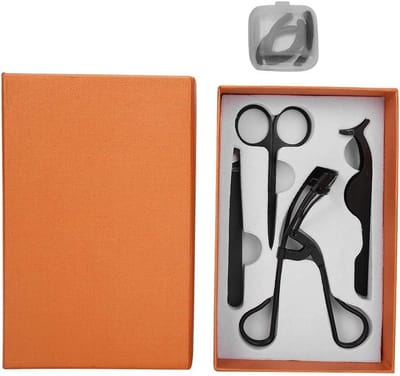 JGS Premium - 4-delige wimper make-up set voor valse wimpers - Wimperkruller en wenkbrauw trimmen - Wimpers enten - Schaar en pincet - Professionele toolset