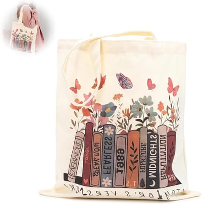 Inovra Plus: Stoffen tas met TS Album Print voor dames - Canvas tote bag met muziekthema voor muziekliefhebbers