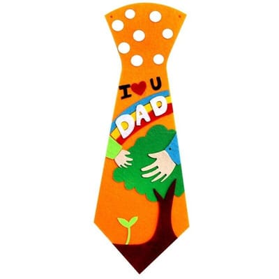 Enfants BRICOLEZ-VOUS-MÊMES Cravates Loisirs Maternelle Cravate Faite à la Main Jouets Éducatifs Fête des Pères Cadeaux d'Anniversaire Vêtements Non Tissés orange