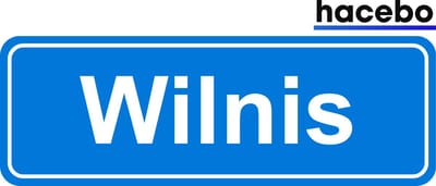 Hacebo - Plaatsnaam Sticker - 29x10 CM - Wilnis sticker - Verkeersborden sticker - grappige cadeaus - Wilnis