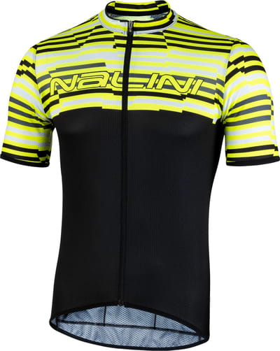 Nalini Fietsshirt Korte Mouwen Heren Zwart/Fluo - Chamonix1924 Black/Neon Yellow - S