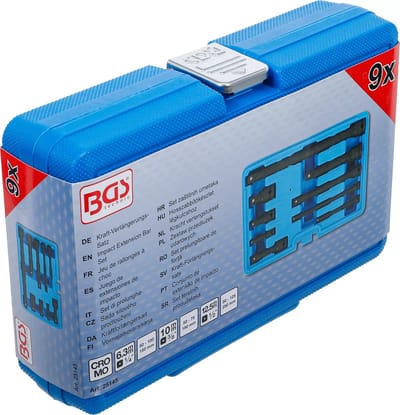 BGS Kracht verlengstukset - 1/4 / 3/8 / 1/2 - 9 delig