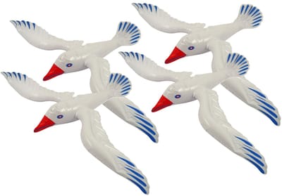 Henbrandt Opblaasbare meeuw vogel - 4x - 67 cm - Zeevogels - Maritieme decoraties