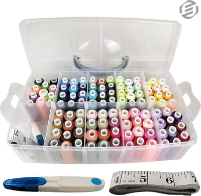Equivera Naaigaren voor Naaimachine - Naaigaren Set - Naaigaren - Naai Garen - Naaigarenbox - Naaigaren Box - Naaigaren Doos - Naaigaren Kit - Garen Set - Naai Set