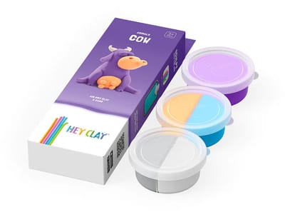 Hey Clay Kneedbare Klei 3-Pack Koe - Creatiff Speaelgoed 3+