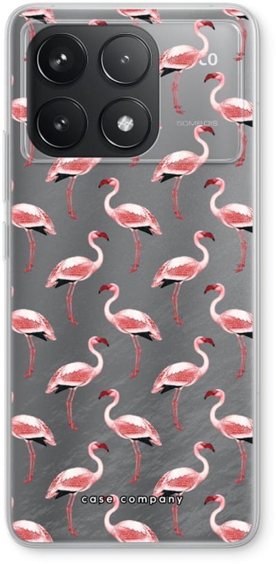 Case Company® - Hoesje geschikt voor Xiaomi Poco F6 Pro hoesje - Flamingo - Soft Cover Telefoonhoesje - Bescherming aan alle Kanten en Schermrand