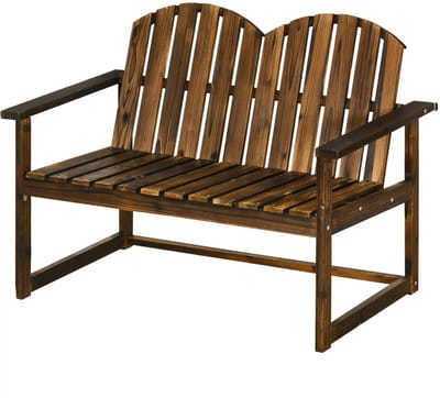 Tuinbank hout - Tuinmeubels - Bankje - Donkerbruin - 114x63x86 cm