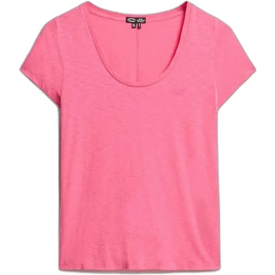 Superdry - Studios T-shirt met laag uitgesneden ronde hals - Dames - T-shirts